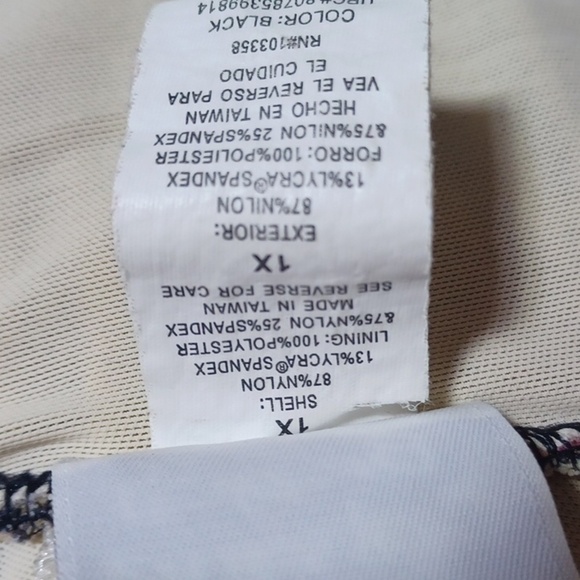 BEACH CABANA ONE PIECE SWIM WEAR SIZE 1X IN A NYLON SPANDEX MATERIAL BLEND - Picture 7 of 7